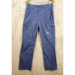 Eddie Bauer First Ascent Guide Pro Cargo Pants Women Sz 10 Blue Mid Rise Zip Fly